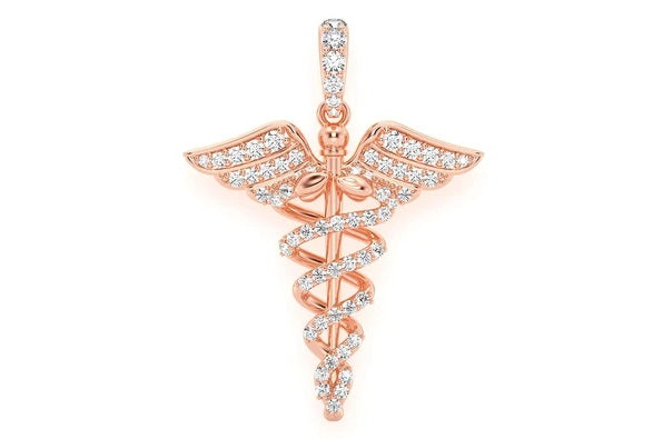 Caduceus Medical Pendant 14K